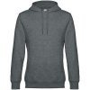 Толстовка с капюшоном унисекс King, темно-серый меланж