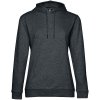 Толстовка с капюшоном женская Hoodie, серый меланж (антрацит)