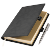Ежедневник-портфолио Clip NEO недатированный в подарочной коробке, черный (в комплекте ручка Tesoro серебро)