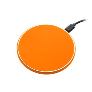 Беспроводное зарядное устройство с подсветкой 15W Auris, оранжевое