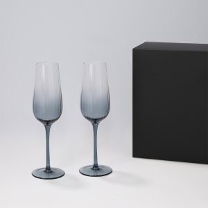 Подарочный набор 2 бокала для шампанского Mancera в черной коробке