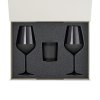 Подарочный набор свеча Enigma + 2 бокала для вина Black Edition в серой коробке