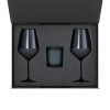 Подарочный набор свеча Enigma + 2 бокала для вина Sapphire в черной коробке