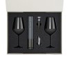 Подарочный набор 2 бокала для вина Black Edition + набор для вина Sacramento в серой коробке