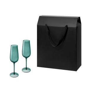 Подарочный набор 2 бокала для шампанского Capri в большом подарочном пакете Подарочный набор 2 бокала для шампанского Capri в большом подарочном пакете