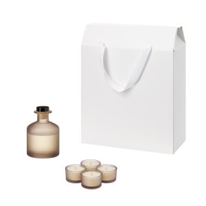 Подарочный набор Sento, Mizu, бежевый (свечи, диффузор) Подарочный набор Sento, Mizu, бежевый (свечи, диффузор)