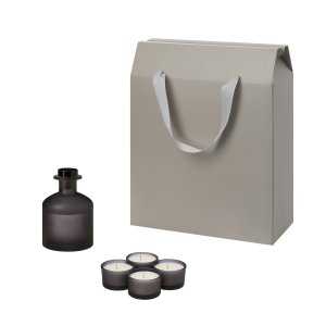 Подарочный набор Sento, Mizu, серый (свечи, диффузор) Подарочный набор Sento, Mizu, серый (свечи, диффузор)