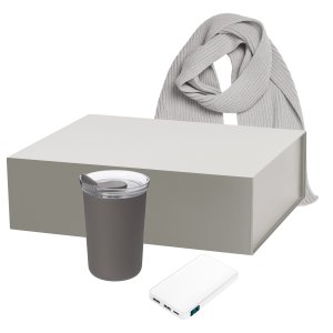 Подарочный набор Strada, Ancor, Forges, серый (термокружка, аккумулятор, шарф) Подарочный набор Strada, Ancor, Forges, серый (термокружка, аккумулятор, шарф)