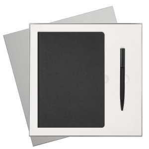 Подарочный набор Moon river, черный (ежедневник, ручка) Подарочный набор Moon river, черный (ежедневник, ручка)