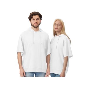 Худи оверсайз с коротким рукавом Warsaw унисекс, белый