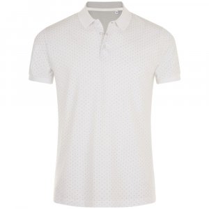 Рубашка поло мужская Brandy Men, белая с темно-синим Рубашка поло мужская Brandy Men, белая с темно-синим