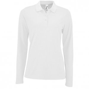 Рубашка поло женская с длинным рукавом Perfect LSL Women, белая