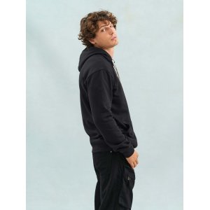 Худи унисекс Cameron, серый меланж с темно-синим