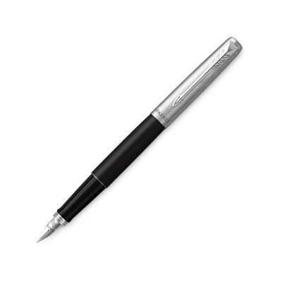 Ручка перьевая Parker Jotter Core, M, черный, серебристый