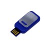 USB 2.0- флешка промо на 8 Гб прямоугольной формы, выдвижной механизм, синий