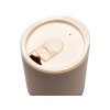 Термокружка LINDE с двойными стенками из переработанного полипропилена, бежевый