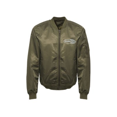 Куртка бомбер Antwerpen унисекс, хаки, ДТФ и бренд тайп