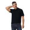 Футболка поло SOFTSTYLE ADULT DOUBLE PIQUE, ЧЕРНЫЙ S