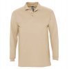 Рубашка поло мужская с длинным рукавом Winter II 210 бежевая Рубашка поло мужская с длинным рукавом Winter II 210 бежевая