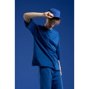 Футболка унисекс оверсайз T1, синяя Футболка унисекс оверсайз T1, синяя