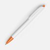 Ручка шариковая Tick, белая с оранжевым Ручка шариковая Tick, белая с оранжевым