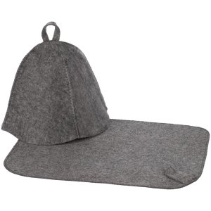 Набор для бани Heat Off с ковриком, серый Набор для бани Heat Off с ковриком, серый