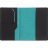 Обложка для паспорта Multimo, черная с бирюзовым Обложка для паспорта Multimo, черная с бирюзовым
