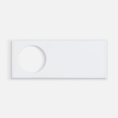 Лейбл из ПВХ с вырезом «Круг», белый