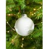 Елочный шар Finery Gloss, 8 см, глянцевый белый