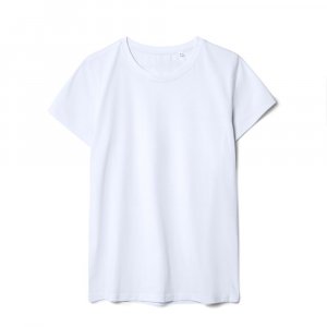 Футболка женская T-bolka Stretch Lady, белая (холодный оттенок)