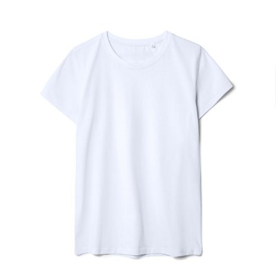 Футболка женская T-bolka Stretch Lady, белая (холодный оттенок)