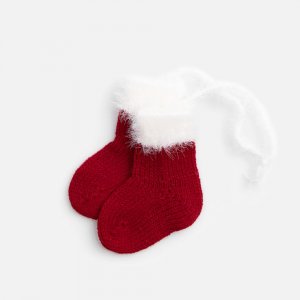 Подвеска на елку «Вьюжка», носочки, красная Подвеска на елку «Вьюжка», носочки, красная