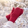Варежки вязаные плотные НАСВЯЗИ© шерсть/акрил
