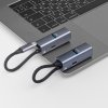 USB-хаб 3 в 1 USB-C - USB-A3.0 + USB-C PD100Вт + HDMI, серый, Deppa