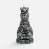 Свеча фигурная «Бюст лошади», серебристая