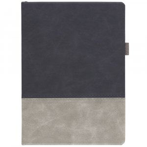 Ежедневник Horizon, недатированный, серый с черным