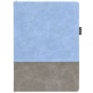 Ежедневник Horizon, недатированный, серый с голубым