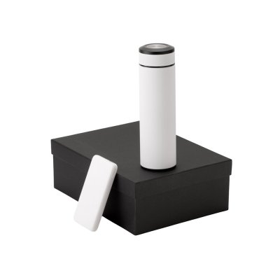 Подарочный набор с термосом и повербанком С2, белый