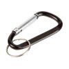Брелок-карабин из переработанного алюминия Alumina, черный