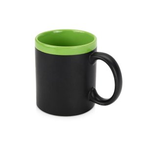 Кружка с покрытием для рисования мелом Да Винчи, черный/зеленый Кружка с покрытием для рисования мелом Да Винчи, черный/зеленый