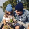 Шапка детская KID YALA, вязанная, 100%органический хлопок, голубой