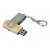 USB 2.0- флешка промо на 64 Гб с поворотным механизмом, натуральный/серебристый