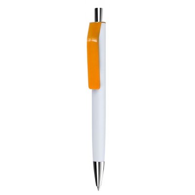 Ручка шариковая Shark (белая с оранжевым)