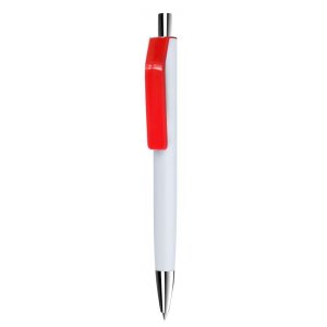 Ручка шариковая Shark (белая с красным)