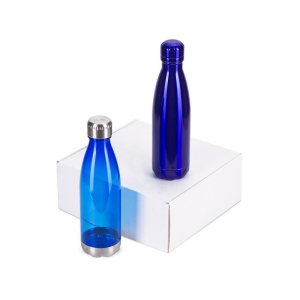 Подарочный набор с термосом и бутылкой Bottle set, синий Подарочный набор с термосом и бутылкой Bottle set, синий