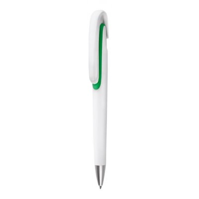 Ручка шариковая Fox (белая с зеленым)