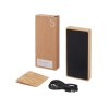Внешний аккумулятор с подсветкой лого и солнечной панелью Reedia S1, 10000 mAh, бамбук, черный