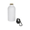 Одностенная бутылка для воды с карабином Oregon, изготовленная из нержавеющей стали, сертифицированной по стандарту RCS, объемом 400 мл - Белый