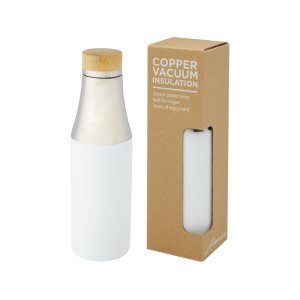 Hulan Бутылка объемом 540 мл с вакуумной изоляцией из меди и бамбуковой крышкой, белый Hulan Бутылка объемом 540 мл с вакуумной изоляцией из меди и бамбуковой крышкой, белый
