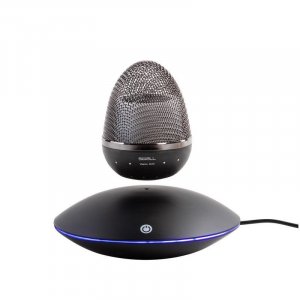 Левитирующая bluetooth колонка "Smart UFO" 3Вт с разноцветной подсветкой, цвет черный с синим